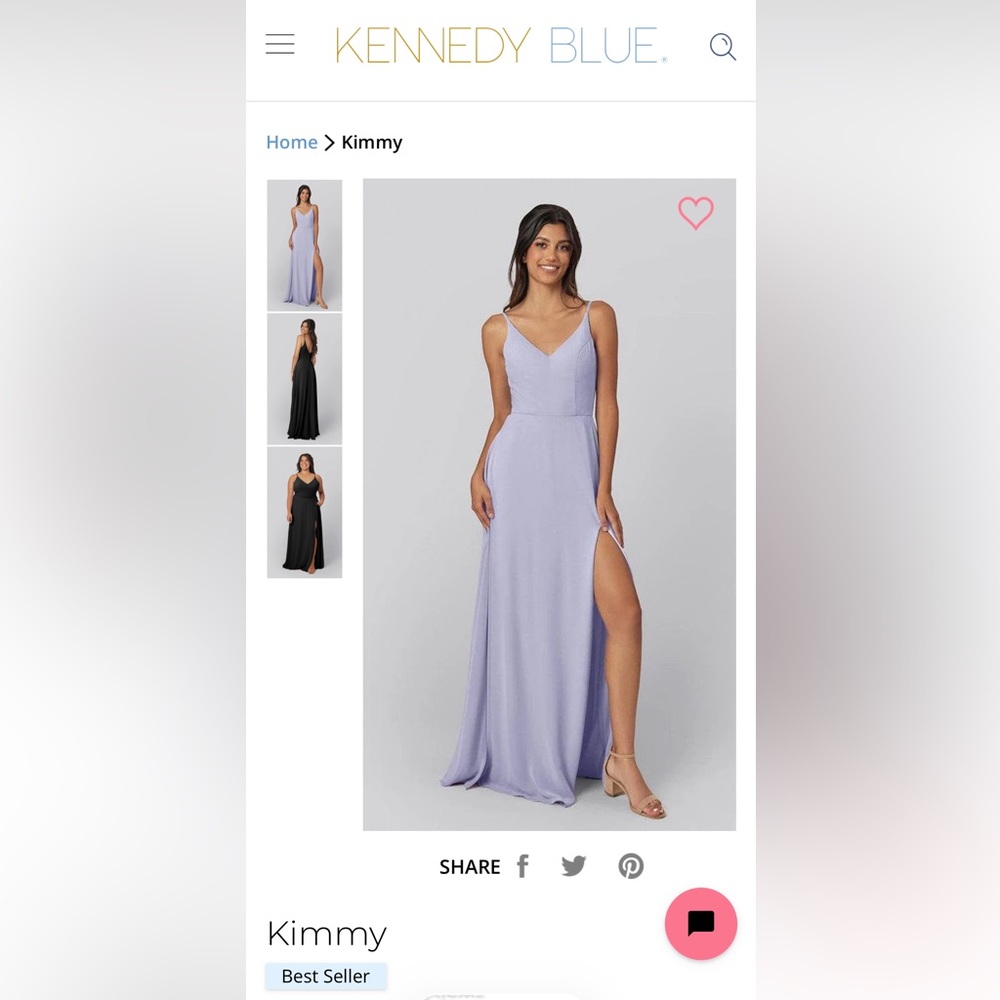 Kennedy Blue “Kimmy” Violet Dress with Side Slit